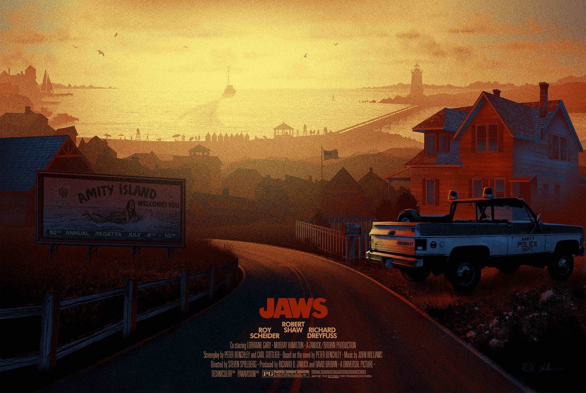 JohnBarkerATRM's tweet image. Some stunning alternative poster artwork for JAWS. #Jaws45