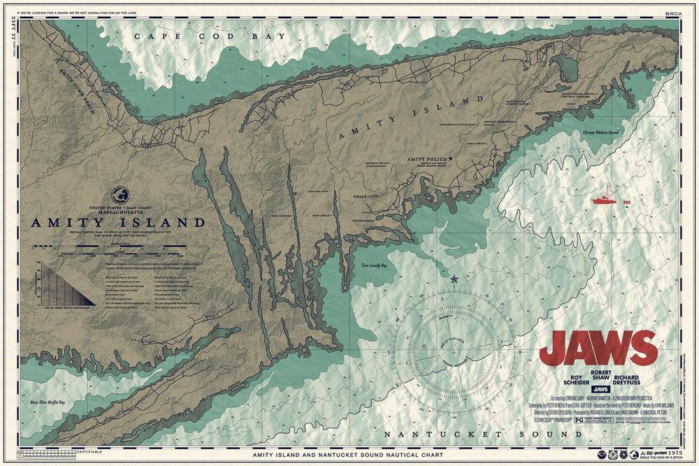 JohnBarkerATRM's tweet image. Some stunning alternative poster artwork for JAWS. #Jaws45