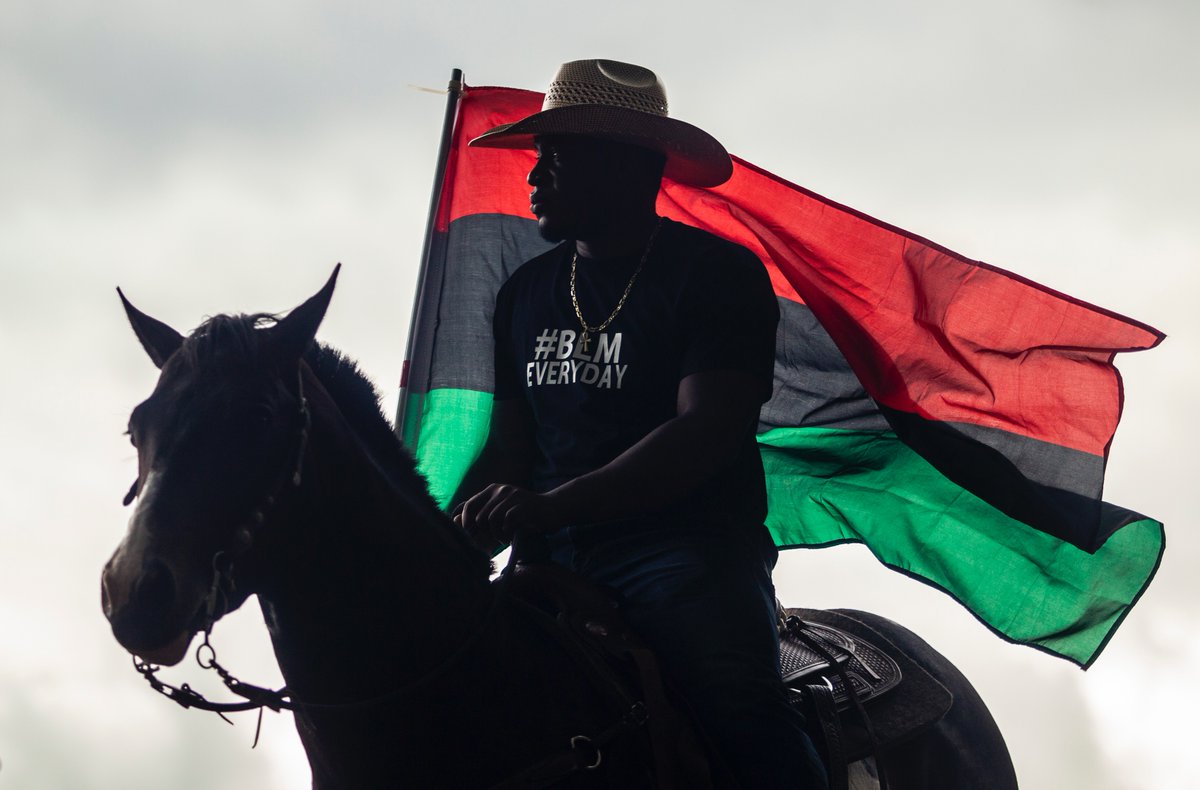 Black Lives Matter demonstrators on horseback ride through downtown Raleigh Friday, June 19, 2020 in recognition of Juneteenth.  #raleighprotests  #BLM  #GeorgeFloydProtests  #RaleighNC