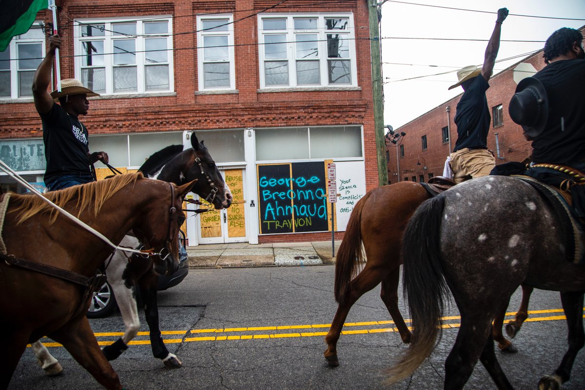Black Lives Matter demonstrators on horseback ride through downtown Raleigh Friday, June 19, 2020 in recognition of Juneteenth.  #raleighprotests  #BLM  #GeorgeFloydProtests  #RaleighNC