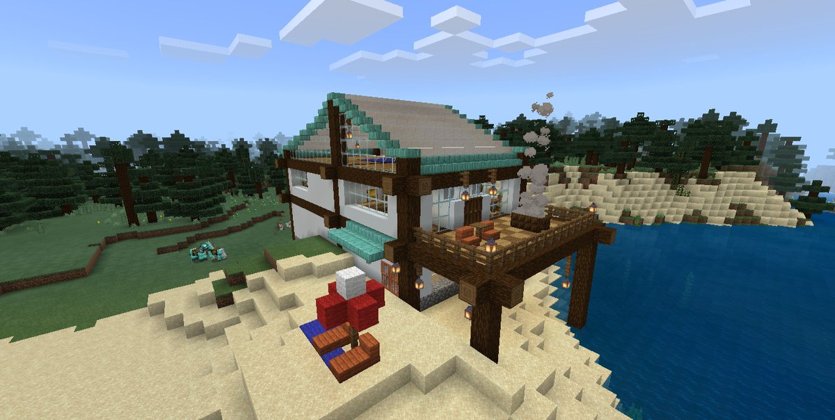 ライオン ガード マイクラ建築コンテスト Minecraftjapan テーマ 松とオークのちゃっとした別荘 ライオン ガード マイクラ建築コンテスト Minecraftjapan テーマ 松とオークのちゃっとした別荘