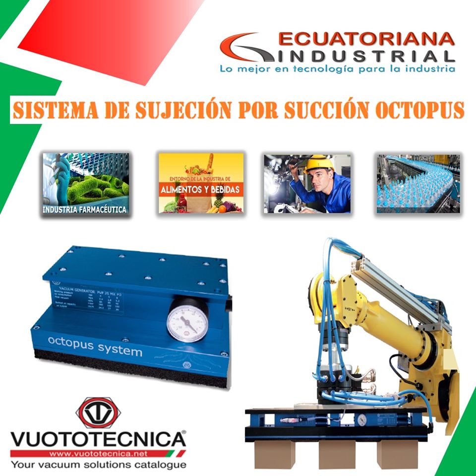 EC_INDUSTRIAL's tweet photo. Vuototecnica - El sistema OCTOPUS es la respuesta a la demanda de flexibilidad operativa de los robots de paletización y de los sistemas de sujeción.
https://t.co/48ez1DkzUV
#vuototecnica #robotica #industria #productividad #mantenimiento #automatizacion https://t.co/vOPHydqeca
