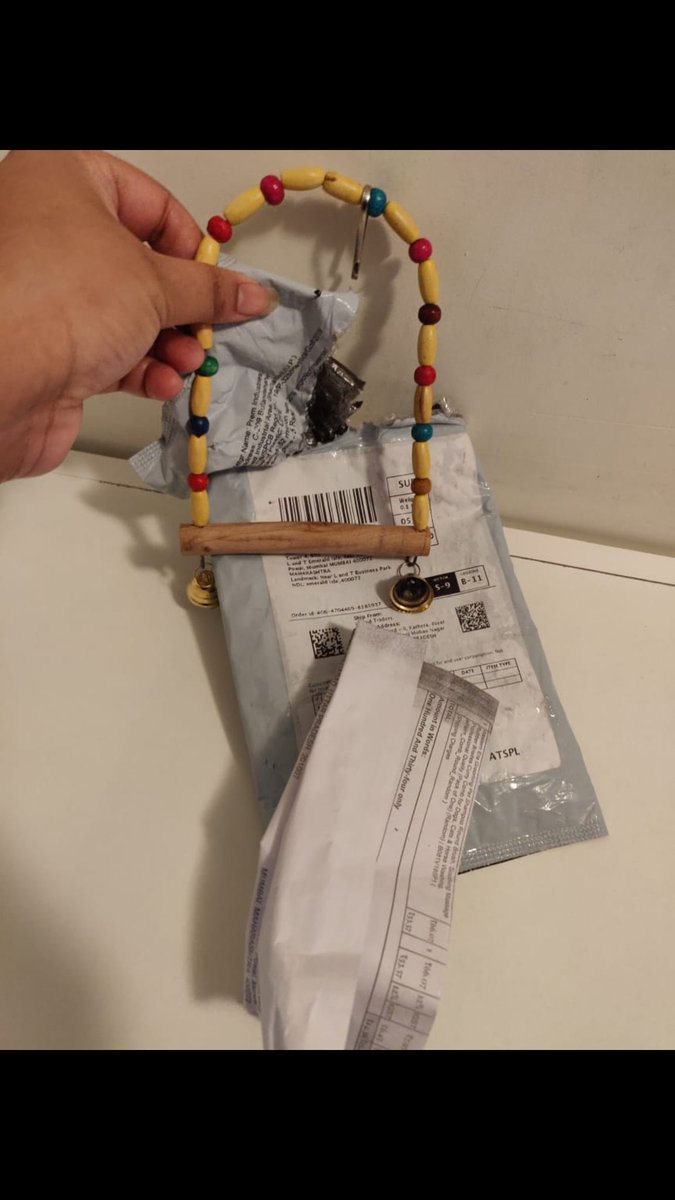 saishah's tweet image. When you order a comb for your dog but get a random bell type thing and now it&apos;s got fungus so you threw it away and now @amazonIN won&apos;t refund you 🤔

What&apos;s the weirdest thing you&apos;ve received in your #Amazonorder?