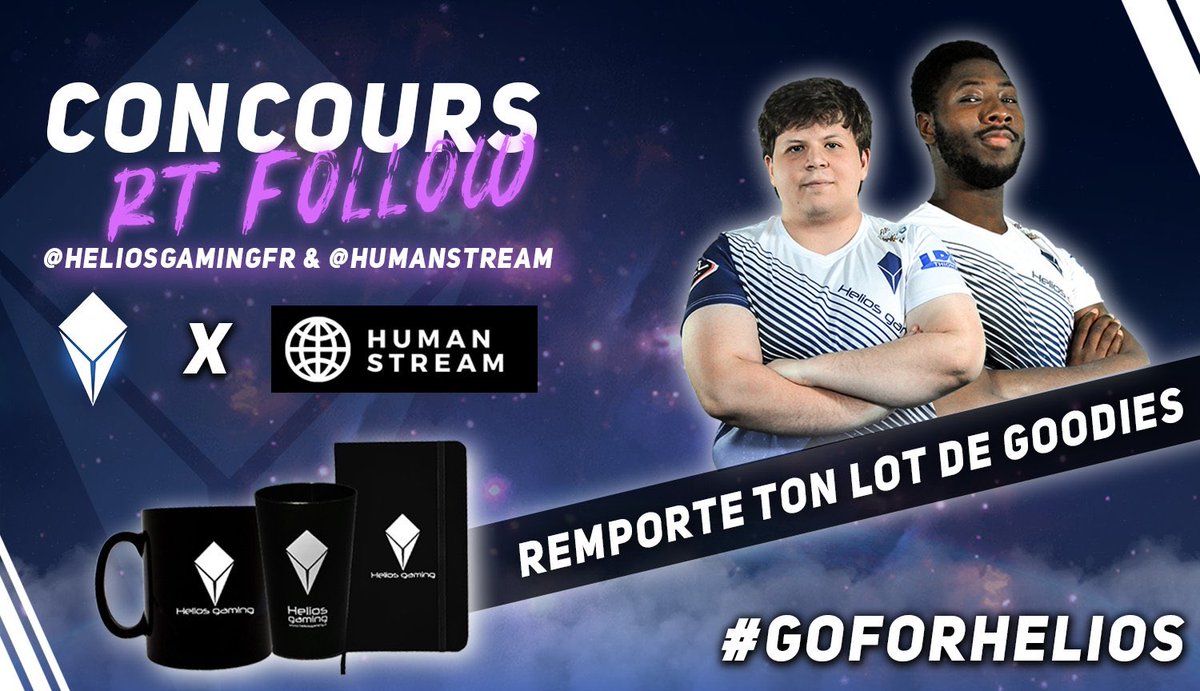 StreamHuman's tweet image. Où prendre ses notes ? Où boire son café ? Où siroter un bon jus d’orange ? 🤔

Nous avons la réponse à tout ! 😎

Grâce à @HeliosGamingFR, nous vous faisons gagner un incroyable lot de goodies ! 😍

Toutes les conditions sont sur l’affiche, bonne chance à tous ! 🍀