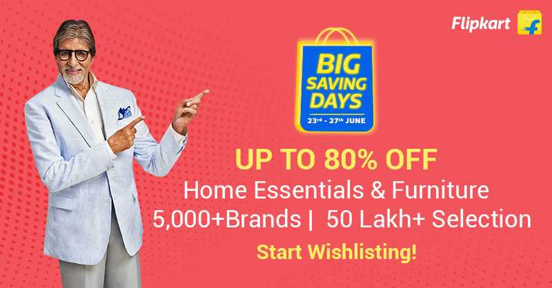 Hurray!
 I'm wishlisting Home &amp; Furniture Range at Big Shopping Days Sale flipkart.com/big-savings-da…
#EmailsOfFlipkart #BigSavingDays