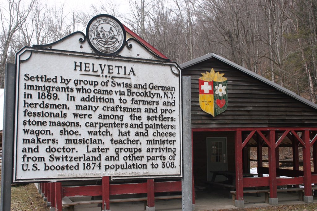 Helvetia, WVLocated in Randolph County, this isolated Swiss town was established in 1869. Currently, this town still maintains their Swiss food, culture, and folkways. I’ve visited and ate at the Hütte before and it’s very interesting little town.