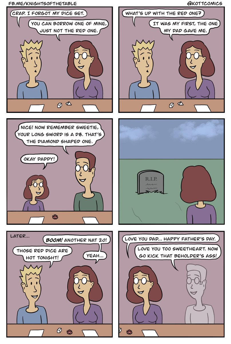 kottcomics's tweet photo. When you miss a party member who missed that last save... #dnd #fathersday #dungeonsanddragons https://t.co/a0lKGMJsoa