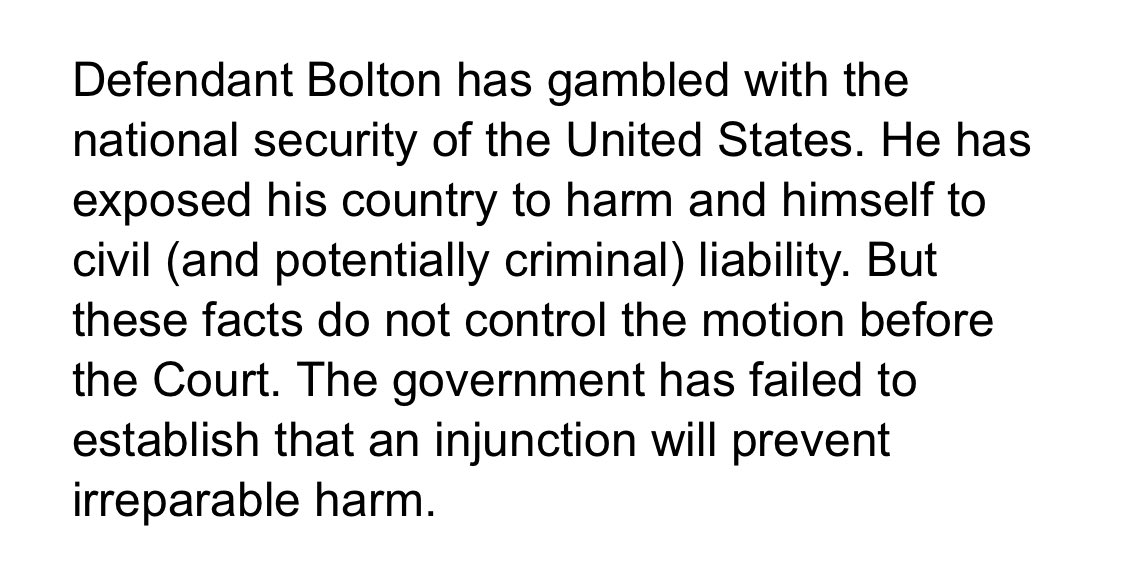 johnrobertsFox's tweet photo. Judge Royce Lamberth scolds ⁦@AmbJohnBolton⁩ , but allows release of his book to go ahead as scheduled on Tuesday https://t.co/5md1ijAGrn
