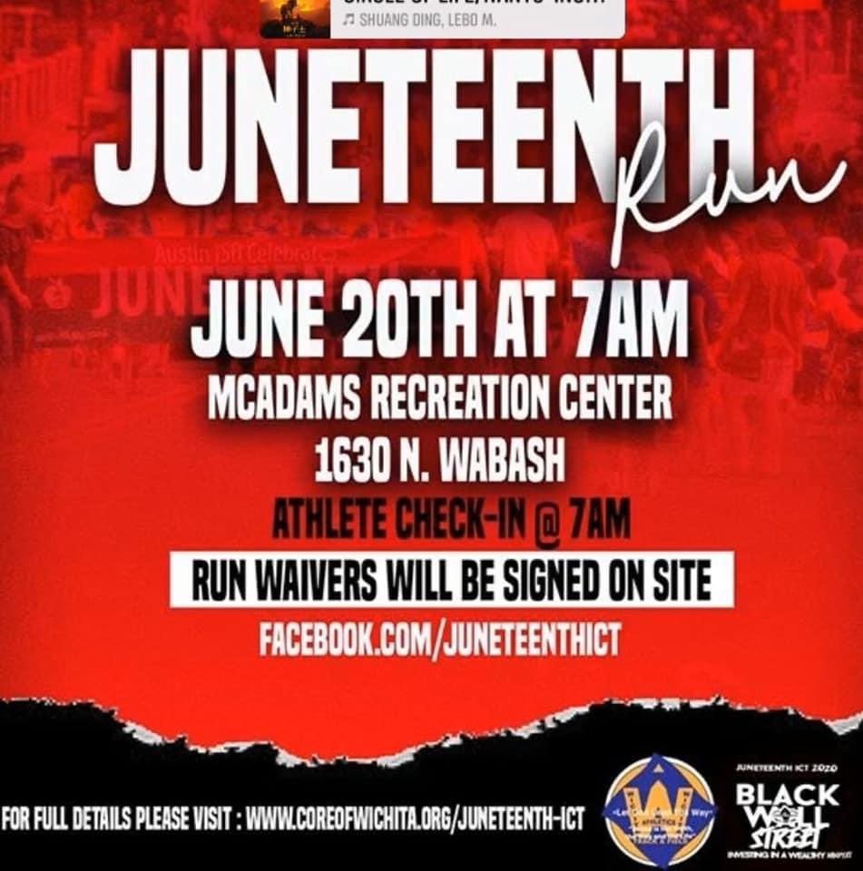 Several Officers and recruit Officers participated in this morning’s Juneteenth ICT 5K Run/Walk! We are proud of them and are just one week away from graduation. #Copscount