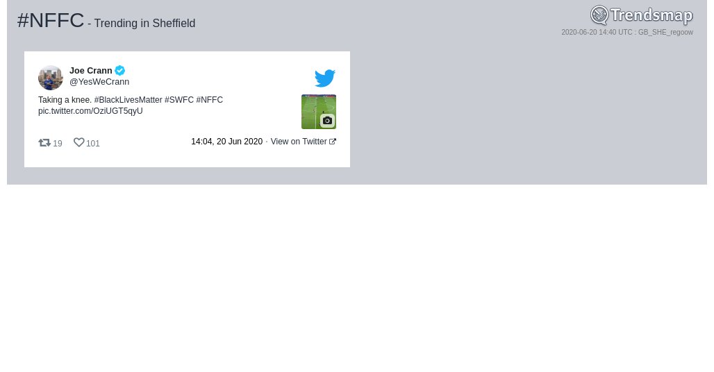 Trendsmap Sheffield tweet media