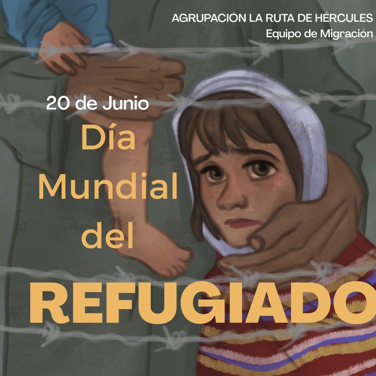 ARHercules_'s tweet photo. Hoy es el día mundial del refugiado. El equipo de trabajo de migración ha realizado estas imagines en las que podéis encontrar información sobre las causas de los desplazamientos... —> https://t.co/ZSzJ2SMsgz