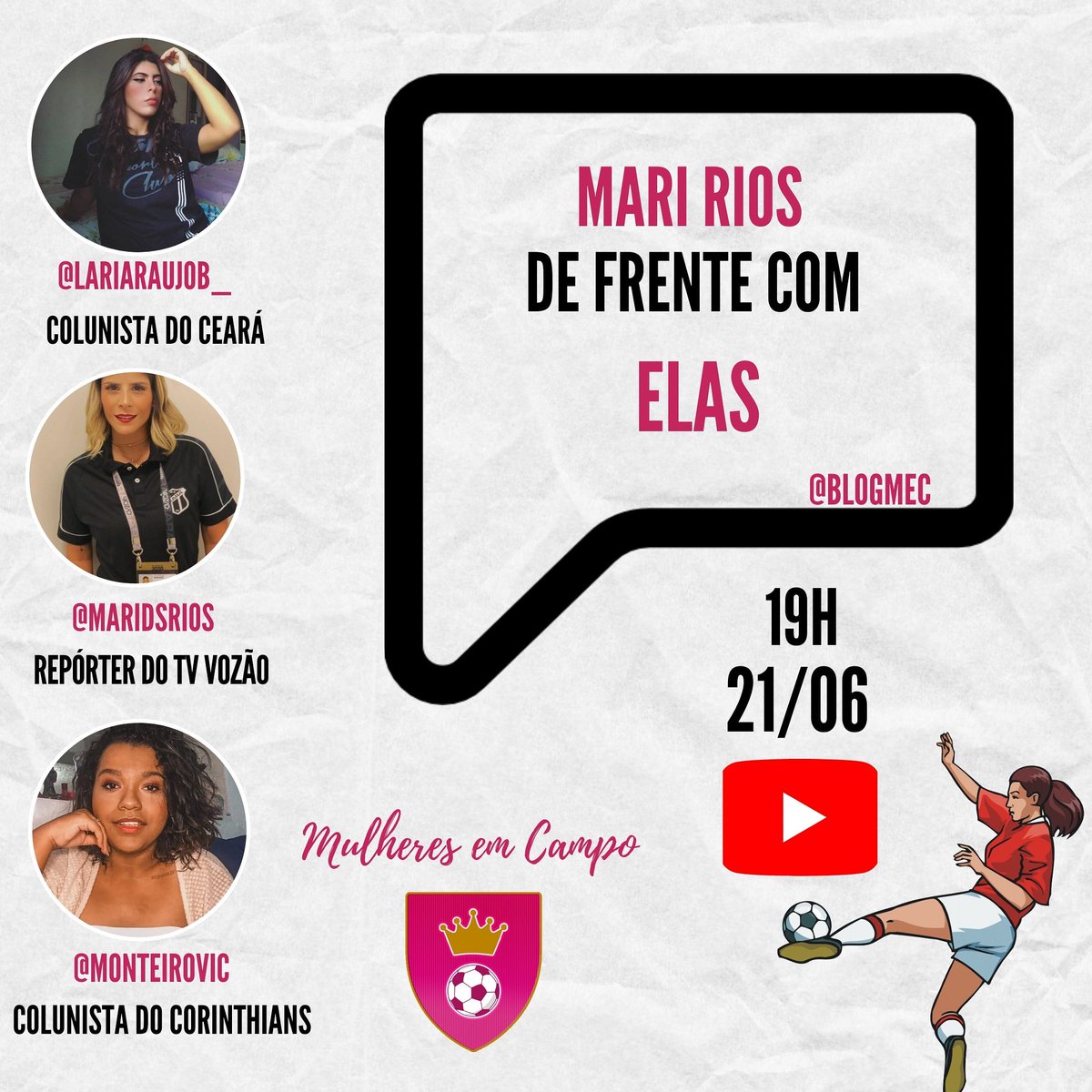 Araujolaribt's tweet photo. É amanhã, não percam! ⚽️
#Ceará #blogmec #papodemulher #futebol https://t.co/QweubhEaji