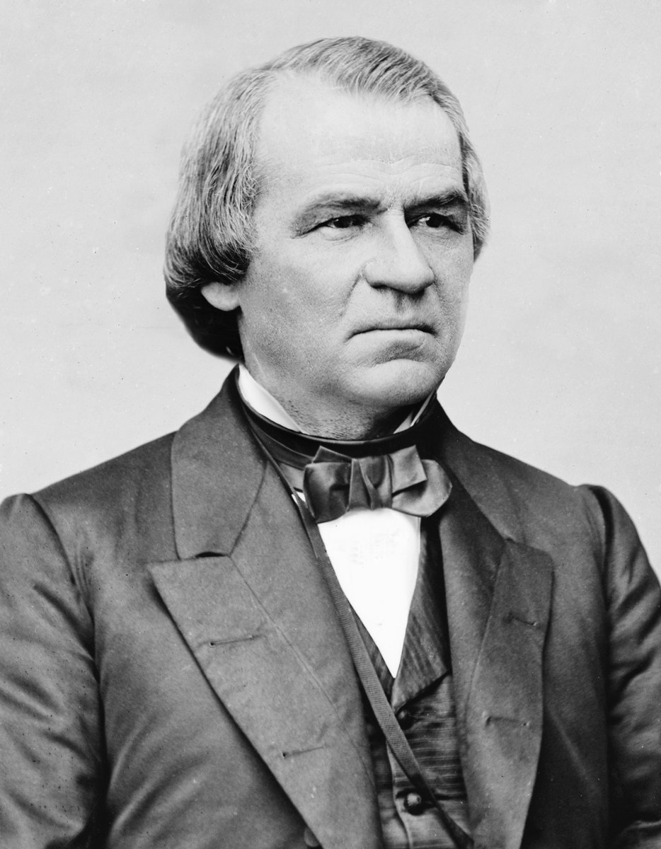 This is why Reconstruction is barely covered in our history. Lincoln's Vice-President Andrew Johnson swept in, telling African Americans they were not equal, and installed avowed white supremacists as governors in the Southern states to restore "order."26/