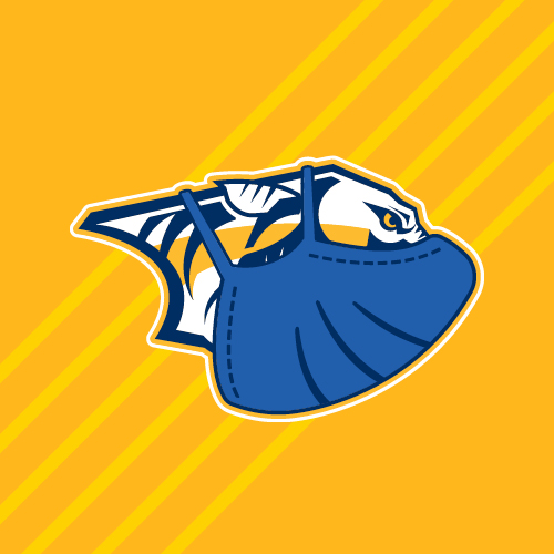 PredsNHL's tweet image. Spread the word: Masks on, keep #SmashvilleStrong.