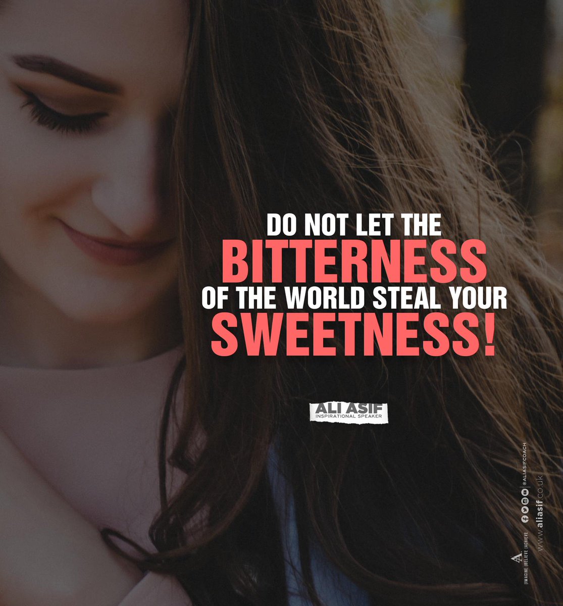 aliasifcoach's tweet photo. Do not let the bitterness of the world steal your sweetness.
#SundayMotivation
#ThinkBIGSundayWithMarsha
#SundayMorning https://t.co/QAo4PD37jo