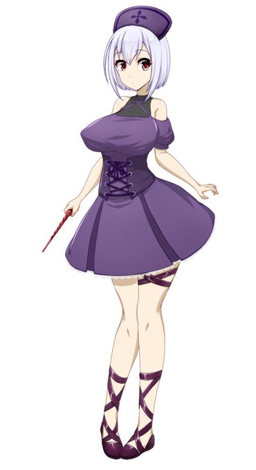 次回作『ミレーヌと淫欲の神殿(仮) 』から主人公ミレーヌちゃんの立ち絵ができたよ。強気なソニアと比べるとちょっと弱気な女の子! 