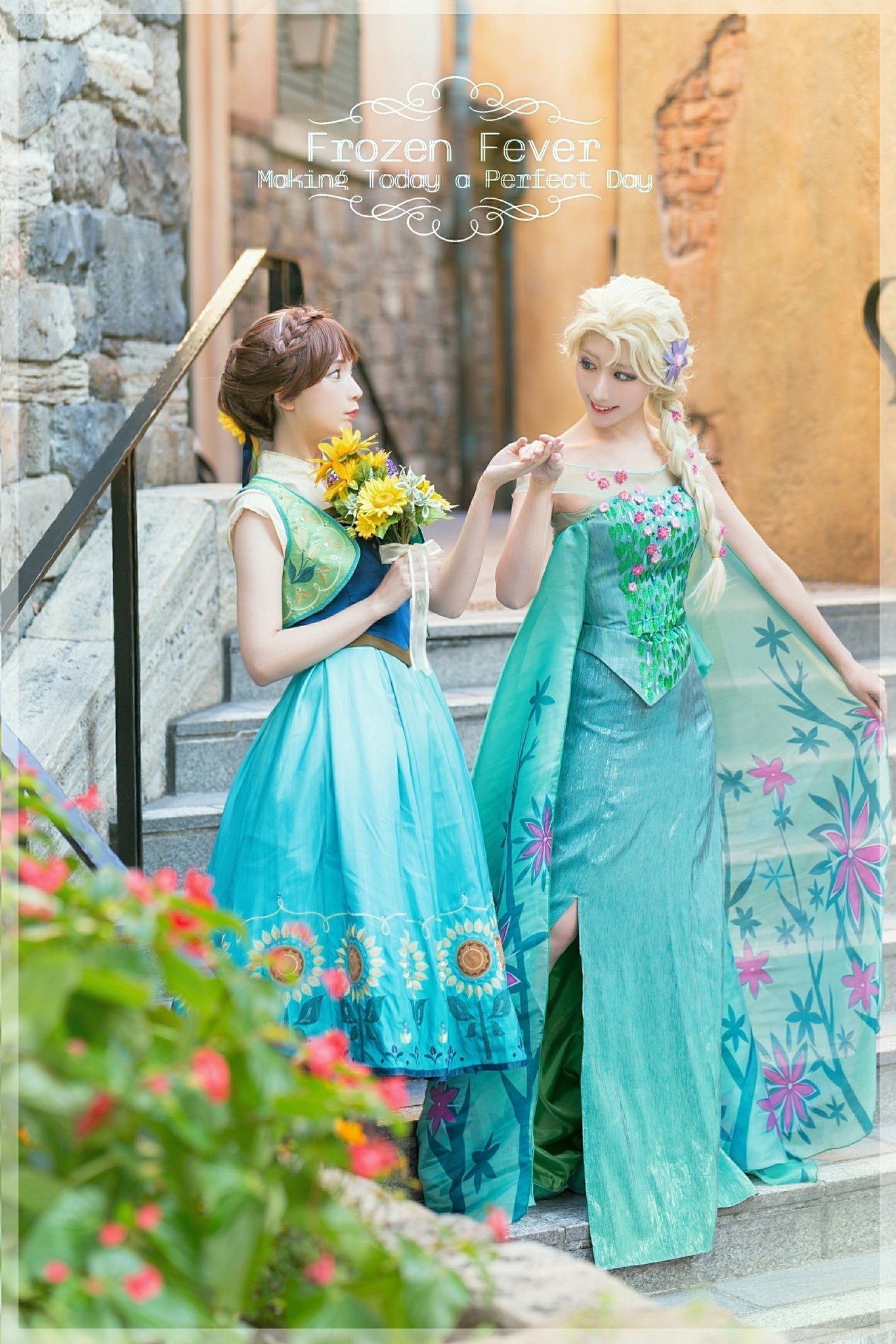 ななにゃんこページ　アナと雪の女王　エルサのサプライズ　ひまわり　dハロ ディズニー アナと雪の女王 エルサのサプライズ 向日葵