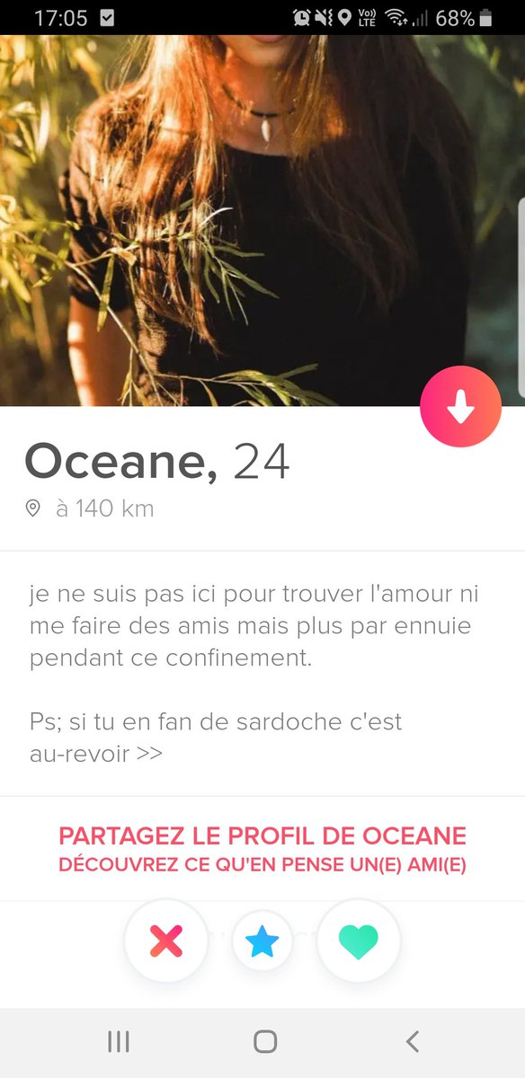 Flachony's tweet image. MDR tinder "si tu es fan de sardoche c'est au revoir"