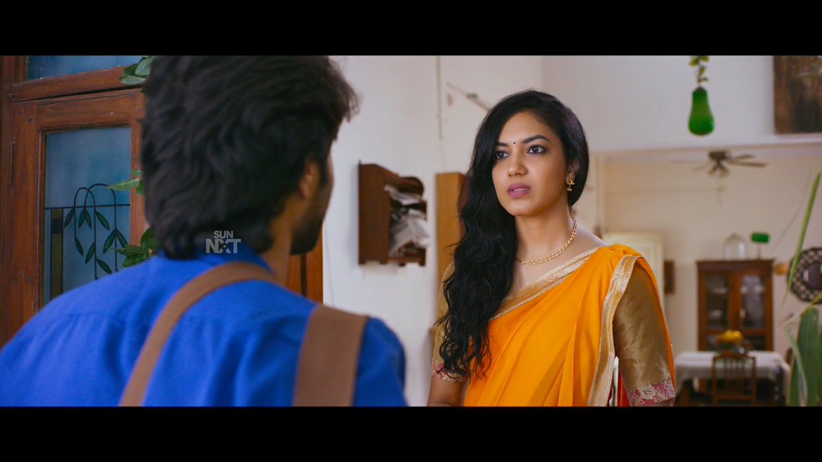 Chitra is introduced with a lengthy shot where the camera is following her, She is the bride. And the ironical part of both of them (with a kid) getting locked in a room, where the whole first half happens. Very classy writing, off-beat drama.