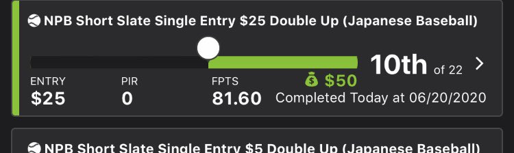 YFCsports's tweet photo. #KBO and #NPB continued to be cash for our members this morning. Just another day at #DFSolutions
Join now before our price goes up and learn to make your OWN winning lineups! #DFS #TCTCC https://t.co/7mBN4bkydh