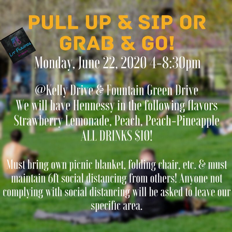 LitFlavors's tweet photo. Nice views, great drinks, better vibes😍 Monday 4-8:30pm Lit Flavors will be hosting an outdoor Sip &amp; Chill/Grab &amp; Go! DM to hold your chill spot! Our area is limited🥰 HENNY HENNY HENNY!!! https://t.co/l66SrHaxWW