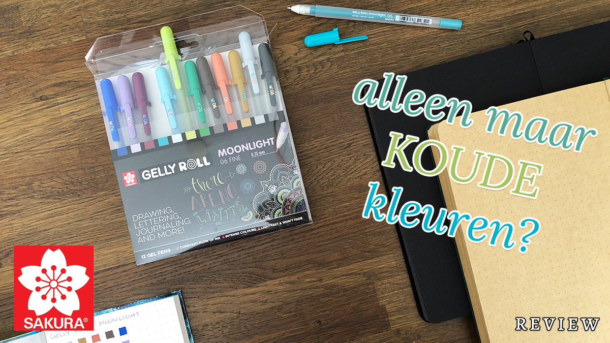 Sakura bracht een tijdje geleden nieuwe kleuren van de Gelly Roll Moonlight serie uit! Ik test ze op wit, kraft en zwart papier in mijn nieuwe video: youtu.be/5EvOE4xn9vU #GellyRoll #Sakura