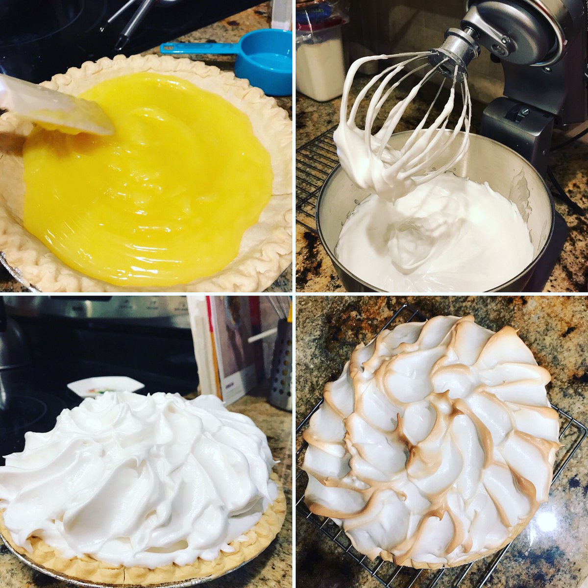 gravescolleen's tweet photo. Cooking up science this am! My first homemade lemon meringue pie! #yum #BakingIsMaking #HomemadePie https://t.co/bZhf0Vopyg