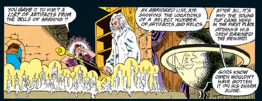 The party is in Shadowdale looking for Elminster's list of artifacts from the Realms, which the crew of the Realms Master had in the comics. The new crew of the Realms Master needs it to continue the hunt for artifacts. I love dropping easter eggs from the comics into my game.