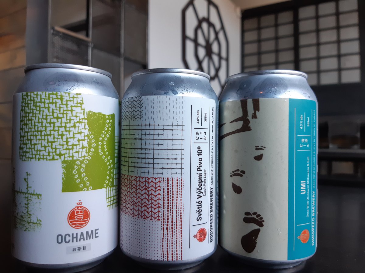 Some of our favourites are back for you to enjoy!

Ochame お茶目, 6.0%, Green Tea IPA

Umi 海, 4.3%, Gose with Okinawan Shikuwasa Citrus &amp; Salt

Světlé Výčepní Pivo 10°, 4.0%, Czech Pale Lager.

Cheers!  

godspeedbrewery.com/shop/