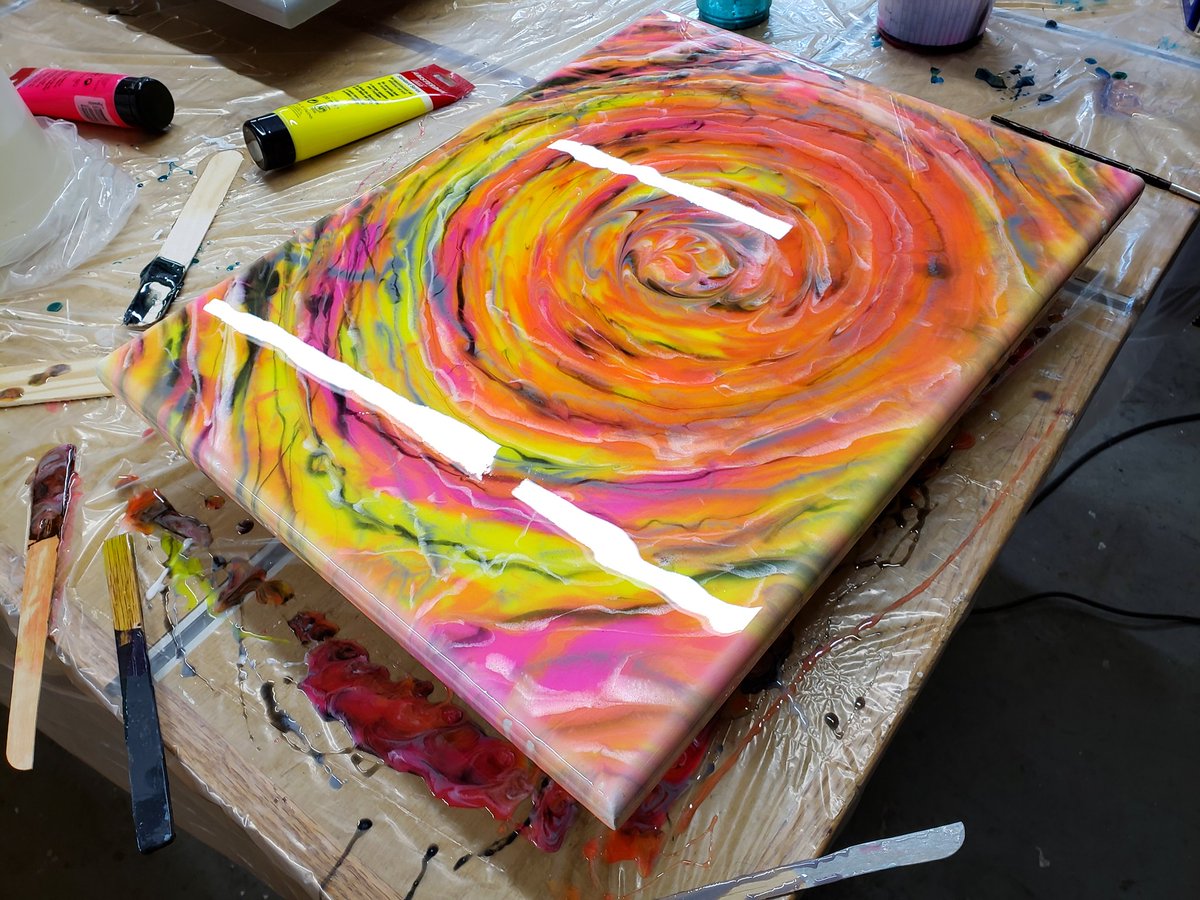 Ultraviolet resin pour #epoxy