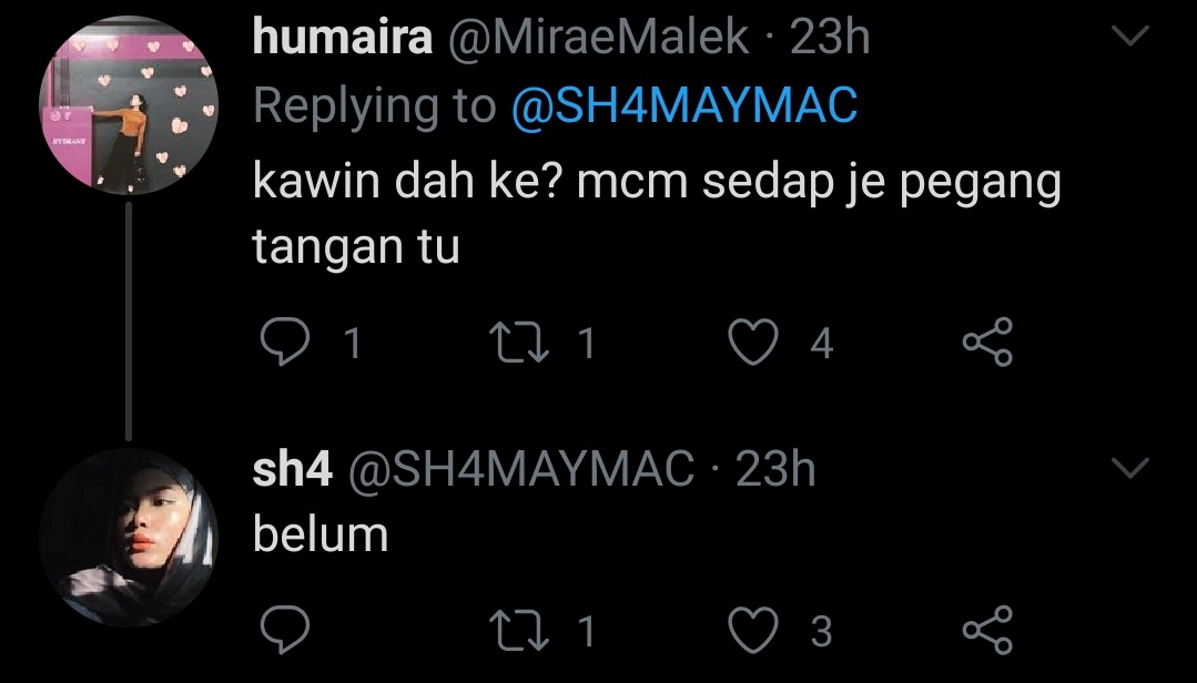 Jawapan drpd tuan tweet berkenaan soalan " dah kahwin ke?"