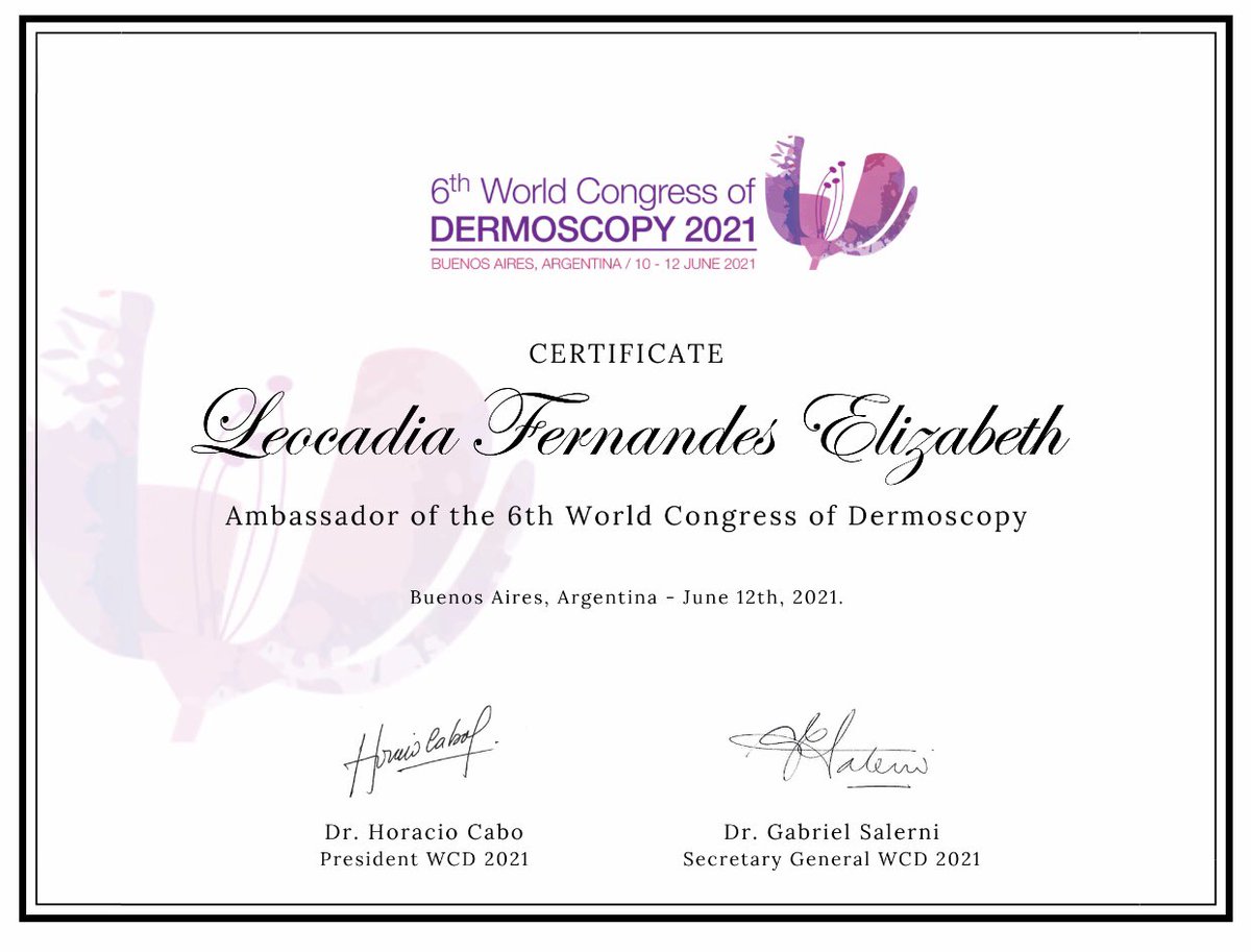 ElizabethLeoca1's tweet photo. As Ambassador of The 6th World Congress of Dermoscopy, with honor and joy I invite all of Dermatologists to this great event! https://t.co/zCHxGPIsxU