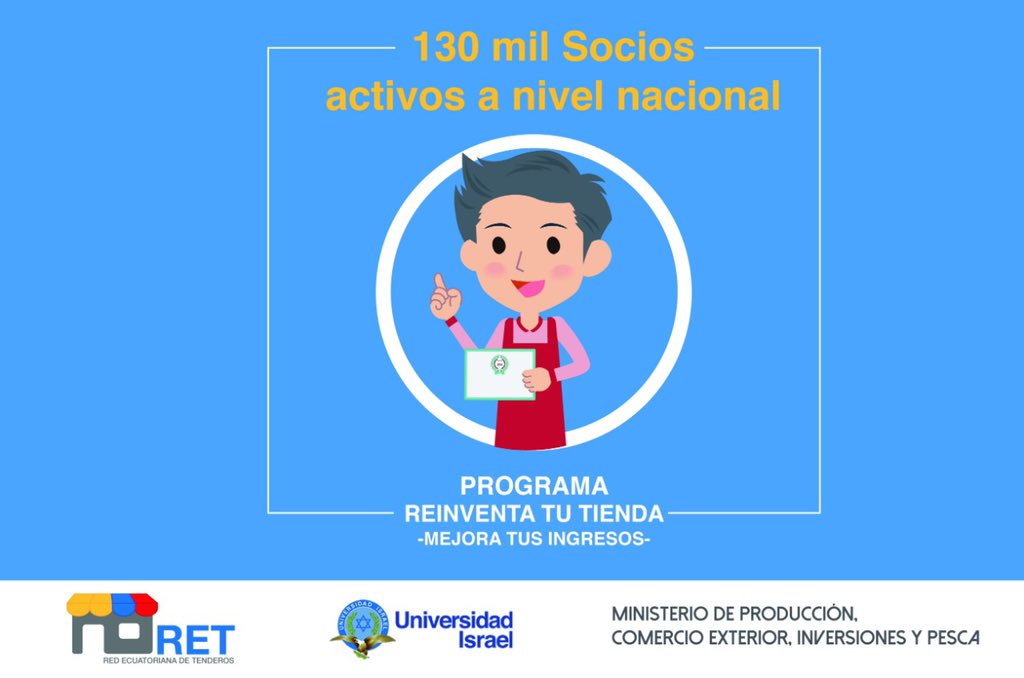Produccion_Ecu's tweet photo. Certifícate a través de este programa en https://t.co/UifgrA7qy2 y conoce más sobre estrategias de reactivación, tecnificación en la cadena logística con los proveedores,atención al cliente y administración. Además a futuro podrás ser parte de la Red Latinoamericana de Tendederos https://t.co/IhARzaf9OR