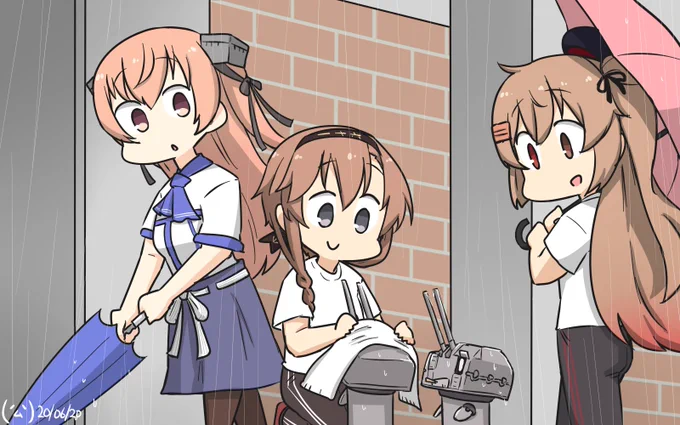 #艦これ版深夜の真剣お絵描き60分一本勝負
#艦これ版真剣お絵描き60分一本勝負_20200620
雨ときどき珍獣10 お手入れ大事 