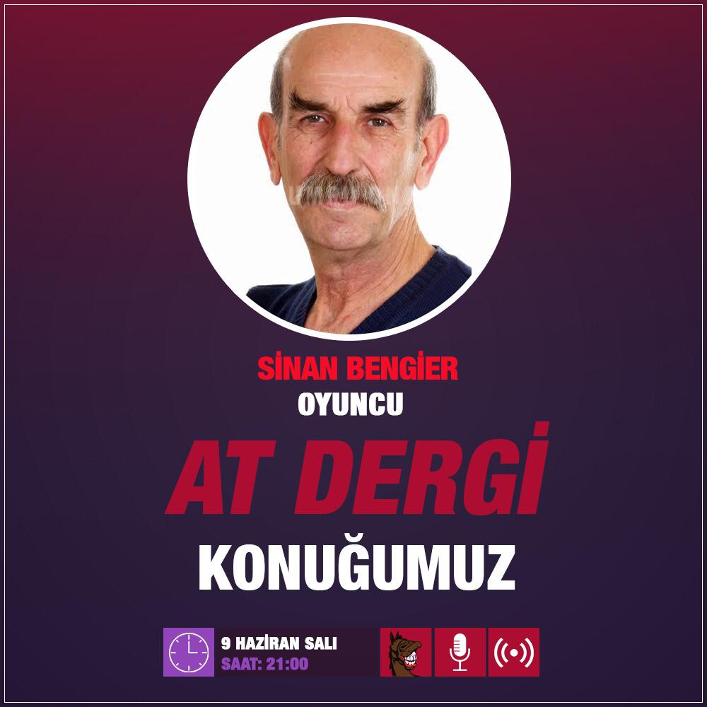 Merhaba değerli At Dergi okuyucuları. İnstagram canlı yayınlarımız devam ediyor. 9 Haziran Salı günü saat 21:00'de usta oyuncu Sinan Bengier canlı yayın konuğumuz olacak. Kaçırmayın.

#SinanBengier
#AtDergi