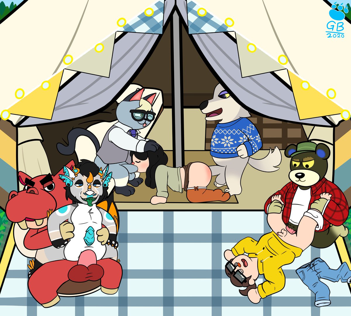 GrolarBearsins's tweet photo. YCH for @Archaea484, @no11204820 and @Golly_Gosh_FA 
this was very fun to draw and work on!
as the last one
flat color, cel shading, blur shading
#nsfw https://t.co/NGKPRn13xk