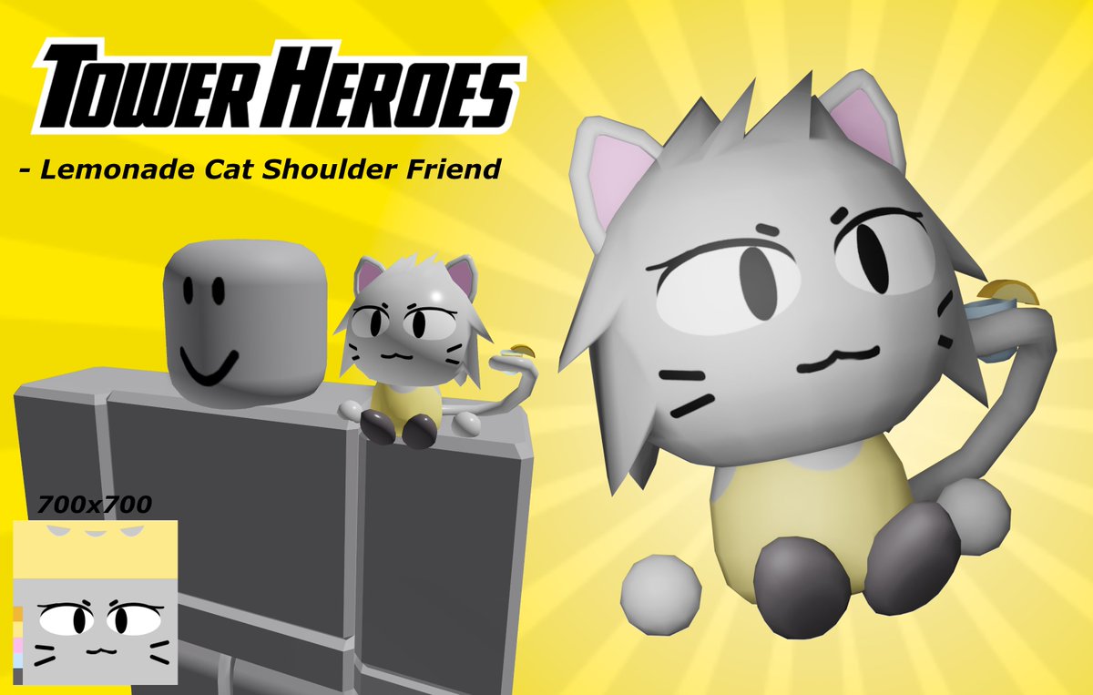 Hiloh On Twitter Funny Roblox Ugc Concept For A Lemonade Cat Shoulder Friend From Our Game Tower Heroes Just A Concept Not An Actual Thing Sadly Ugc Robloxdev Roblox Towerheroes Https T Co R2lu3ba7ob - twitter ugc roblox