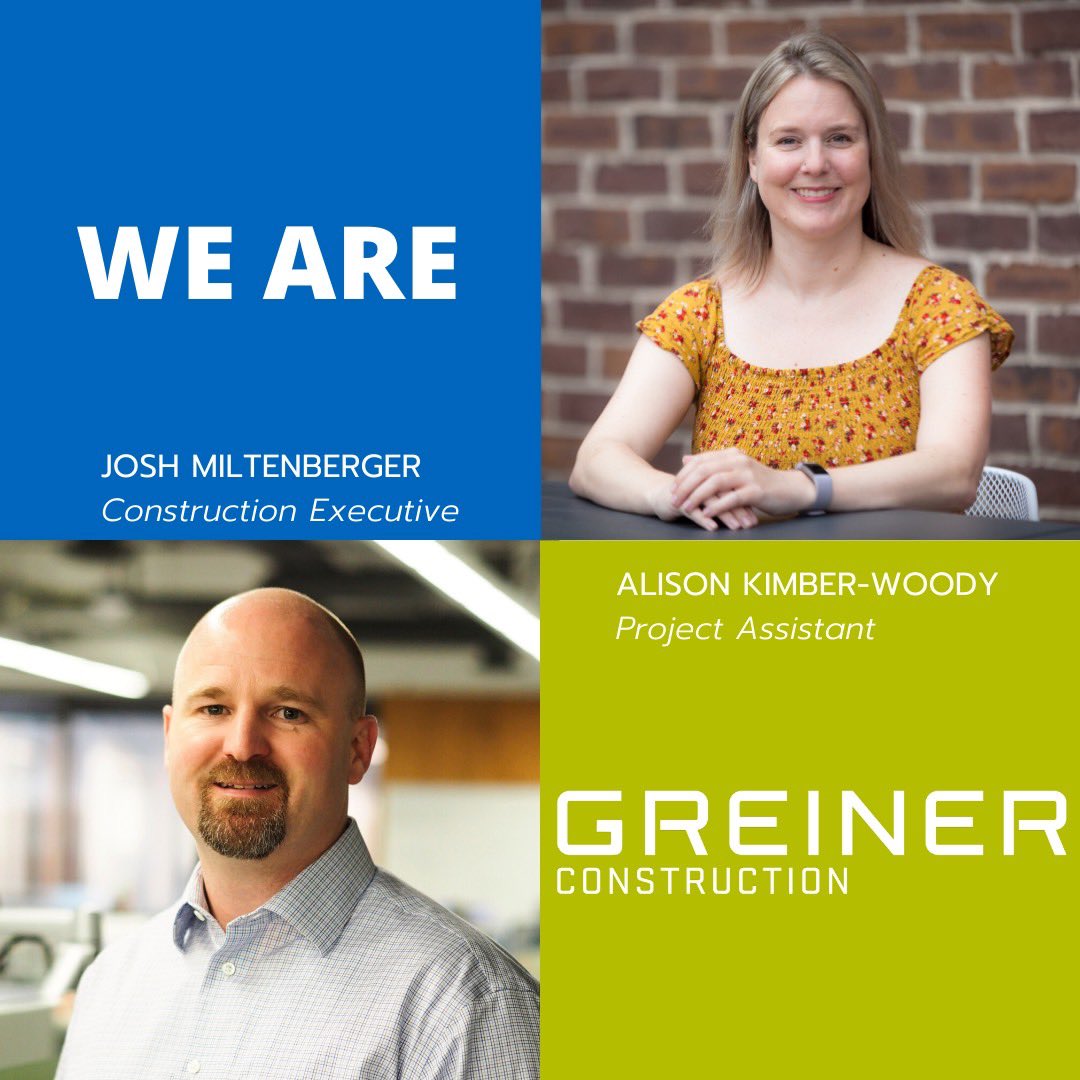 GreinerCon's tweet image. At Greiner, we strive to take our skills and expertise to the next level. Alison conquered the construction project management program at Dunwoody and Josh completed an eight-month-long leadership program at the Ankeny Leadership Institute. Congratulations!