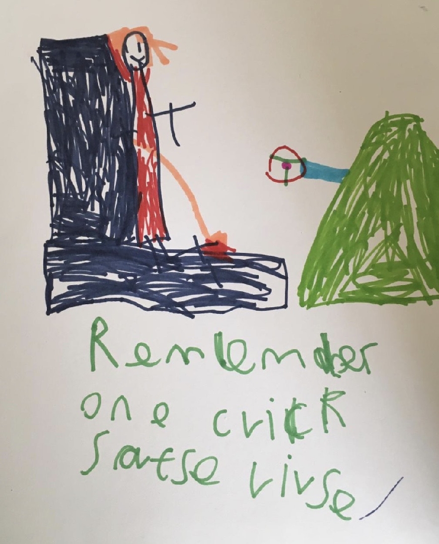 MerPolTraffic's tweet photo. 'Beaver Scout Lexi is Police crazy. She isn't enjoying lockdown. How much support can we get for her in car saftey poster? @10th_crosby https://t.co/neph22JlZ8