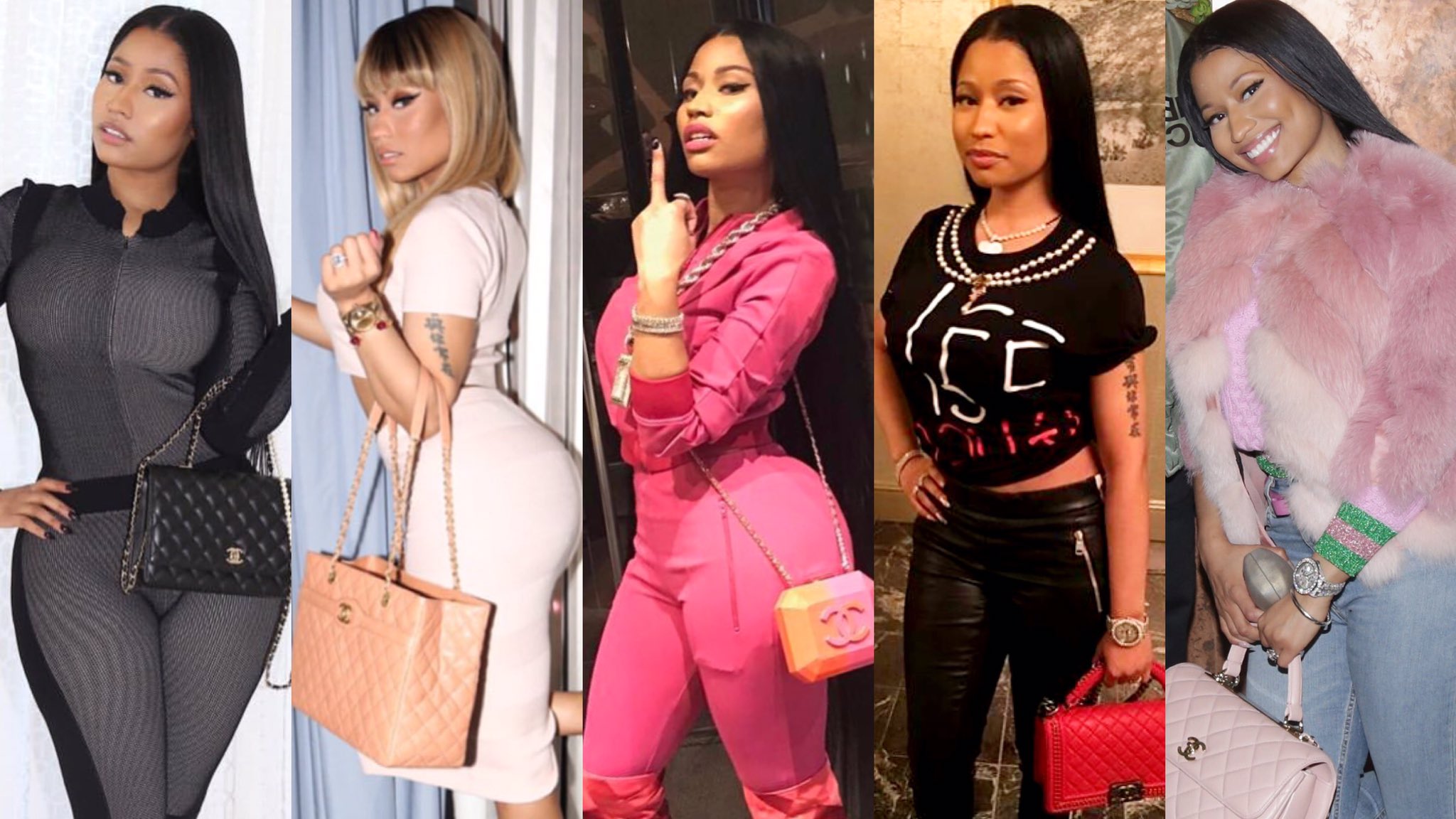 Stats of Minaj on X: Nicki Minaj wearing her chanel bags is a mood. 🥰   / X