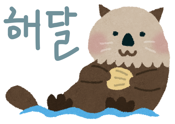 Nobu 韓国語 ラッコは韓国語で 해달 と呼ぶらしいですね