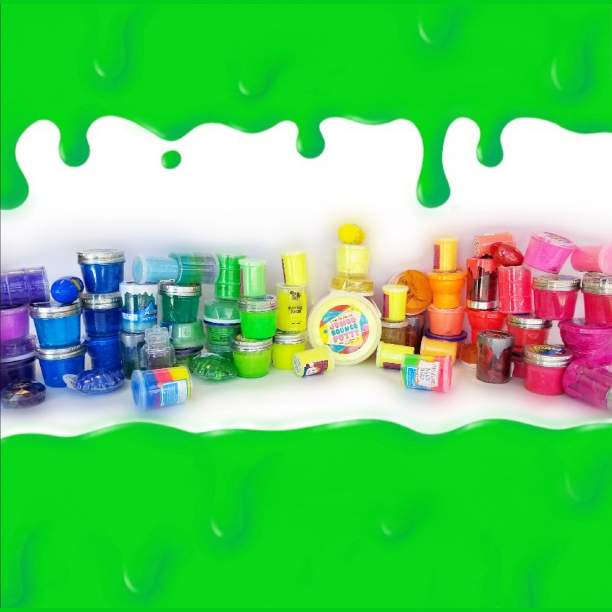 RBToyStore's tweet image. Our slime collection is oozing with fun! 🧪 What's your favorite color?

#shoplocalutah #shopsmallbusiness  #slime
