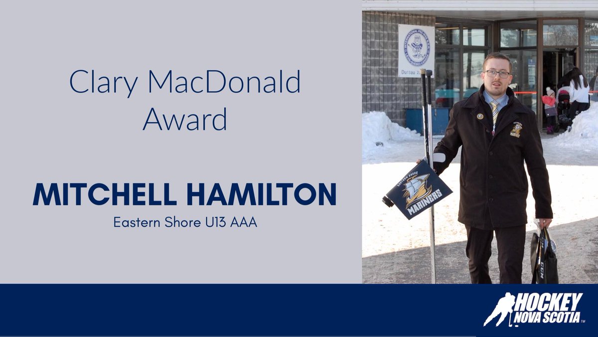 CLARY MACDONALD AWARD: We are pleased to announce that <a href="/ES_PWAAA/">Eastern Shore U13 AAA</a> U13 coach Mitchell Hamilton is the recipient of this year's Clary MacDonald Award.

Congratulations, Coach Hamilton!

DETAILS ➡️ bit.ly/3dNflP9

#ClaryMacDonaldAward | #nsproud