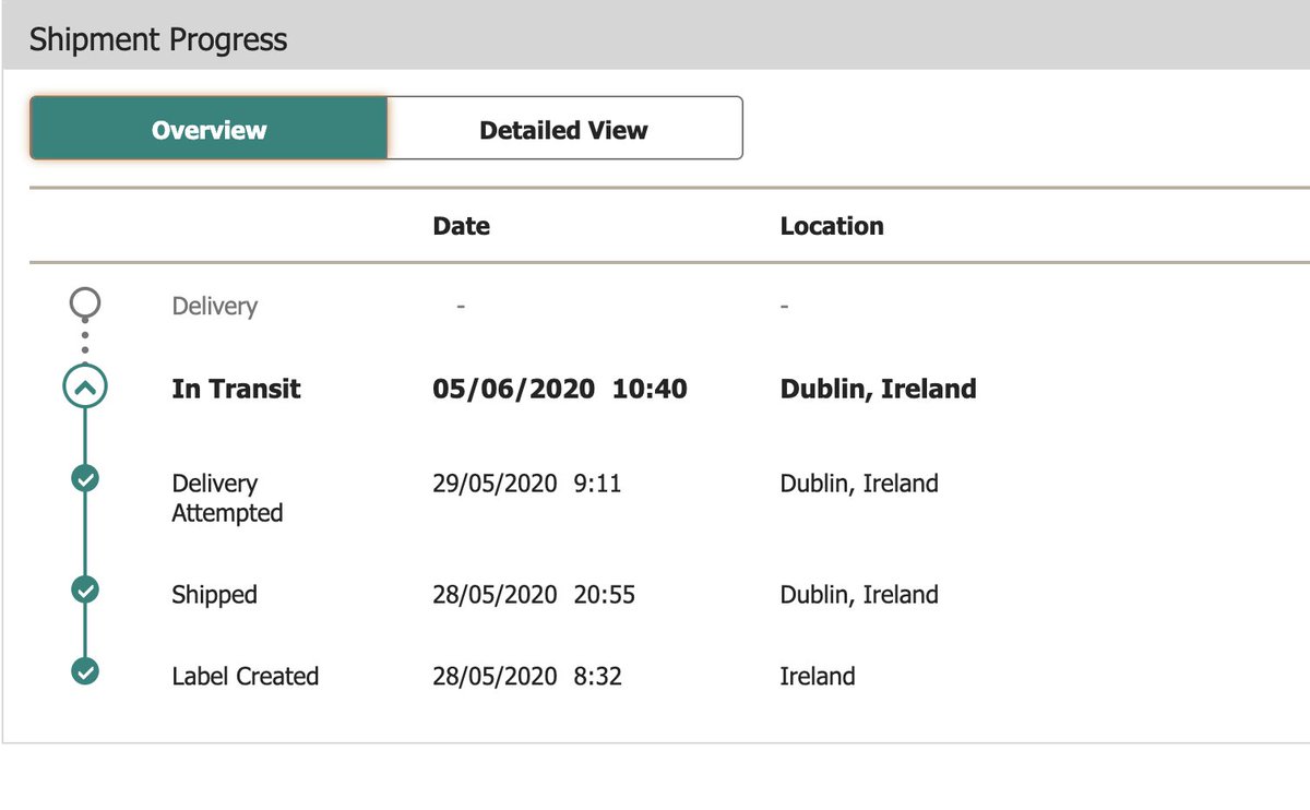 LGomezcala's tweet photo. Very disappointed with @UPS_Ireland . Got sent an urgent parcel on May 28th because thought to be faster than standard post, still waiting for it. After 1 hour on the phone waiting for 'customer care' no updates beyond what's visible online #NeverAgainUPS https://t.co/r7zmKXZwpi