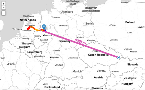The #LoRaWAN world record was broken at The Things Virtual Conference by Thomas Telkamp from <a href="/lacuna_space/">Lacuna Space</a> and stands now 832 km (517 miles).

Read more: ow.ly/PSbI50zqgvV