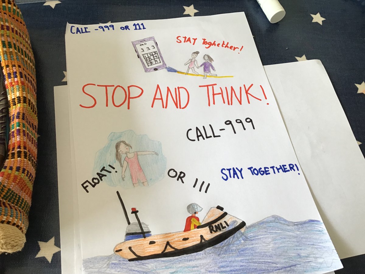 AlvertonCOR's tweet photo. Fantastic beach safety posters from our RNLI lesson today! @alvertonschool https://t.co/3LWps4OXRK