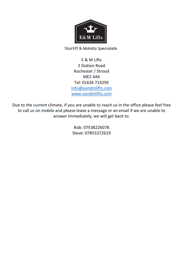E & M Lifts Ltd tweet media