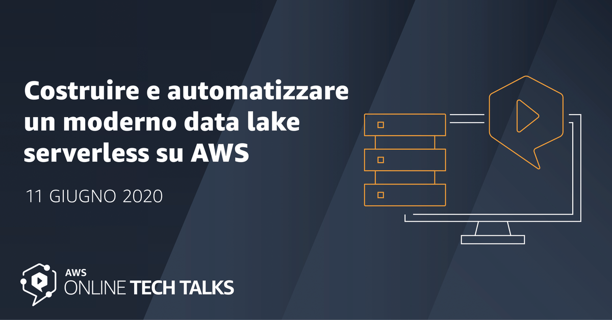 frankmarelli's tweet photo. I servizi AWS consentono di implementare nuovi sistemi analitici serverless per la gestione automatica di data lakes e data Management. In questo webinar discuteremo dei servizi di AWS che supportano questo nuovo approcciohttps://go.aws/379BfJW https://t.co/ZBbUN5mBsd