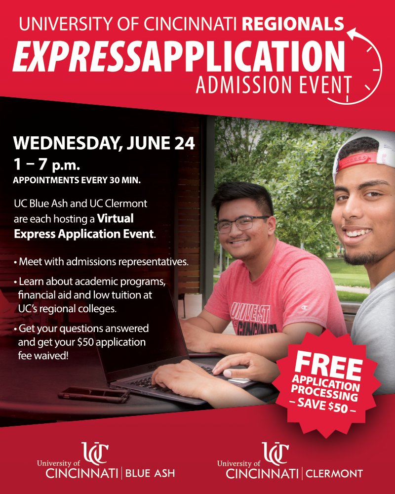 Register for our Virtual Express App Event, June 24 between 1-7pm. It’s a great way to learn about #UCBA &amp; have your $50 app fee waived if you submit one during this virtual event. Here’s the link to sign up for your half-hour time slot: bit.ly/2MF4lYf #WeMakeItPossible