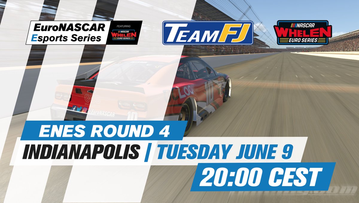 It's virtual race week for the EuroNASCAR Esports Series on <a href="/iRacing/">iRacing</a>! Watch Round 4from the <a href="/IMS/">Indianapolis Motor Speedway</a> road course live tomorrow from 20:00 CEST on:

Youtube: youtu.be/v8GZ1OikU8M
Facebook: facebook.com/EuroNASCAR/liv…
<a href="/MotorsportTV_UK/">Motorsport.tv</a>: bit.ly/2BquSX3

#NASCAR #PureRacing